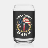 私はトランプの討論会の計画の概念を持っている ガラス缶 (正面)