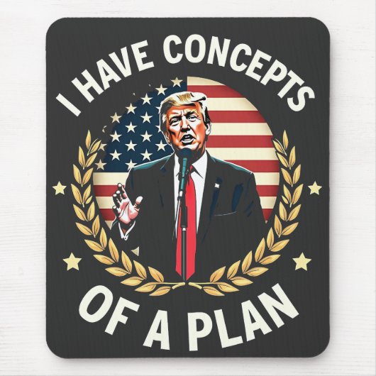 私はトランプの討論会の計画の概念を持っている マウスパッド (正面)