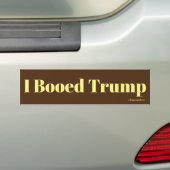 私はトランプをブーイング バンパーステッカー (車上)