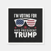 私はトランプ副大統領の2024年選挙に投票している スタンダードカクテルナプキン (正面)