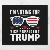 私はトランプ副大統領の2024年選挙に投票している ビールラベル (シングルラベル)