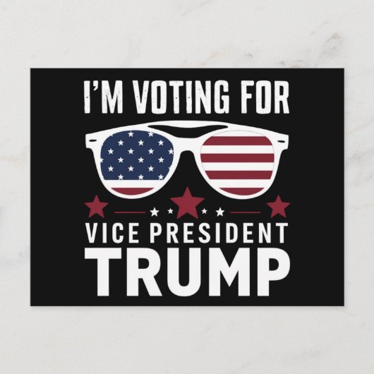 私はトランプ副大統領の2024年選挙に投票している ポストカード (正面)