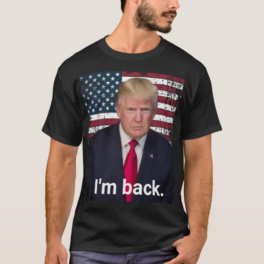 私はトランプ大統領に戻った Tシャツ (正面)