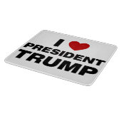 私はトランプ大統領ハートを愛する カッティングボード (角)