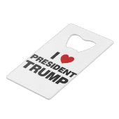 私はトランプ大統領ハートを愛する クレジットカード栓抜き (裏面アングル)