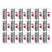 私はトランプ大統領ハートを愛する テーブルクロス (正面(横))