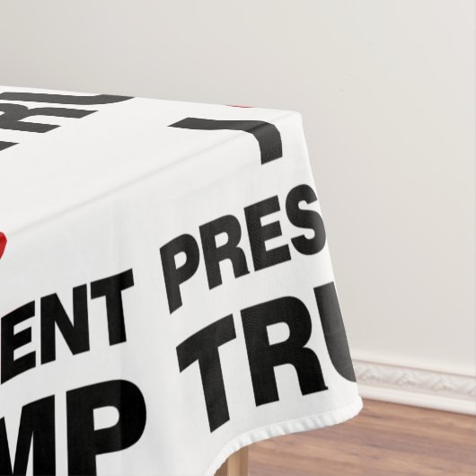 私はトランプ大統領ハートを愛する テーブルクロス (インサイチュ)