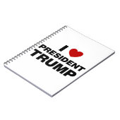 私はトランプ大統領ハートを愛する ノートブック (左側)
