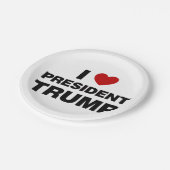 私はトランプ大統領ハートを愛する ペーパープレート (アングル)
