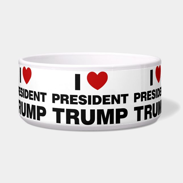 私はトランプ大統領ハートを愛する ボウル (正面)