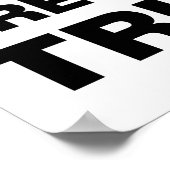 私はトランプ大統領ハートを愛する ポスター (角)