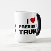 私はトランプ大統領ハートを愛する モーフィングマグカップ (正面右)