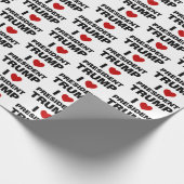 私はトランプ大統領ハートを愛する ラッピングペーパー (角)