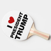 私はトランプ大統領ハートを愛する 卓球ラケット (横)