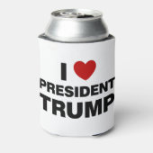 私はトランプ大統領ハートを愛する 缶クーラー (缶裏面)