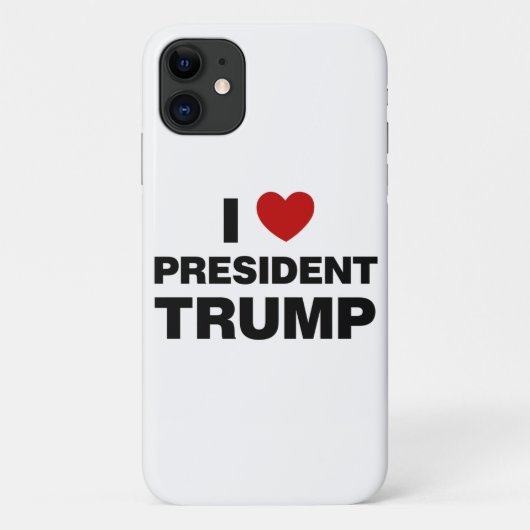 私はトランプ大統領ハートを愛する Case-Mate iPhoneケース (裏面)