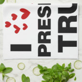 私はトランプ大統領ハート キッチンタオル (折り畳み)