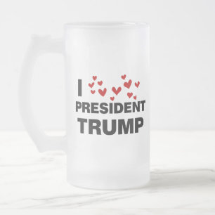 私はトランプ大統領ハート フロストグラスビールジョッキ