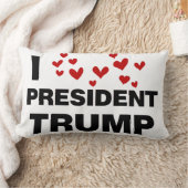 私はトランプ大統領ハート ランバークッション (ブランケット)