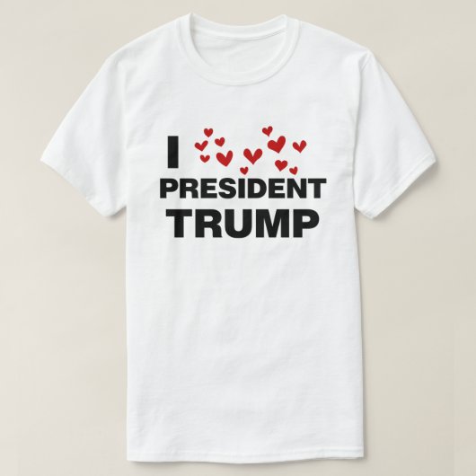 私はトランプ大統領ハート Tシャツ (デザイン正面)