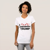 私はトランプ大統領ハート Tシャツ (正面フル)