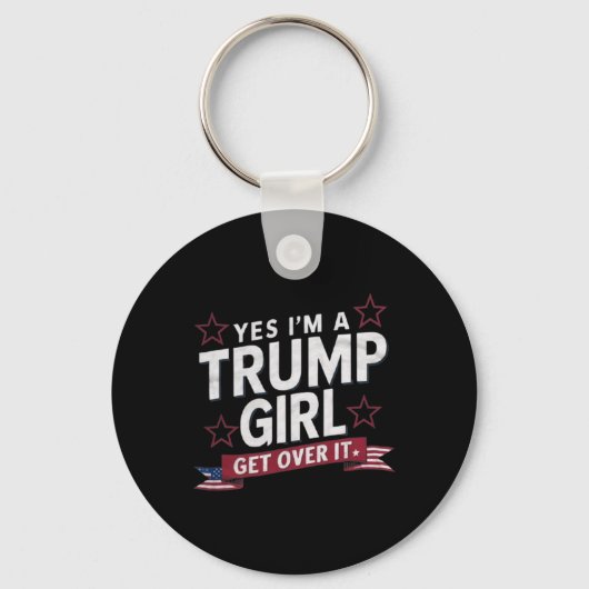 私はトランプ女子、認めるので受け入れて キーホルダー (正面)