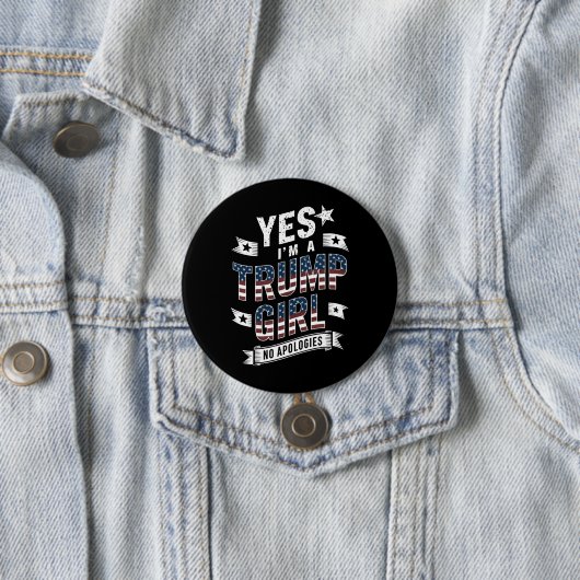 私はトランプ女子、謝罪なし 2024年選挙 缶バッジ (インサイチュ)