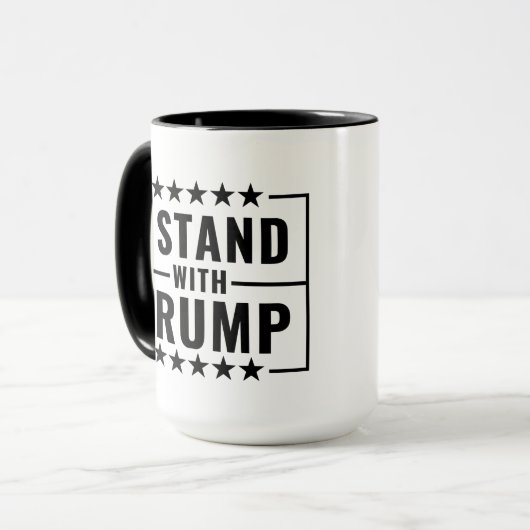 私はトランプ引用文愛国心を持つ マグカップ (正面左)