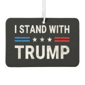 私はトランプ米州旗を掲げる カーエアーフレッシュナー (裏面)