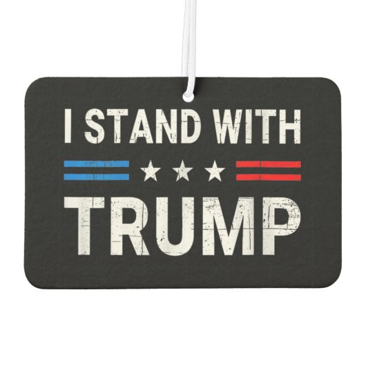私はトランプ米州旗を掲げる カーエアーフレッシュナー (裏面)