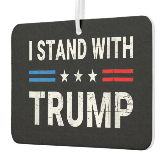 私はトランプ米州旗を掲げる カーエアーフレッシュナー (左)