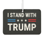 私はトランプ米州旗を掲げる カーエアーフレッシュナー (正面)