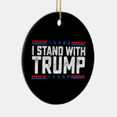 私はトランプ選挙大統領のヴィンテージに立つ セラミックオーナメント (右)