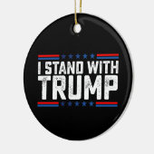 私はトランプ選挙大統領のヴィンテージに立つ セラミックオーナメント (左)