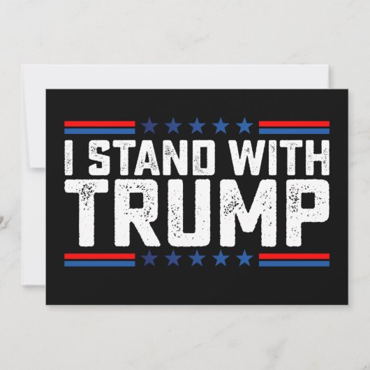 私はトランプ選挙大統領のヴィンテージに立つ 招待状 (正面)