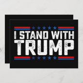 私はトランプ選挙大統領のヴィンテージに立つ 招待状 (正面/裏面)