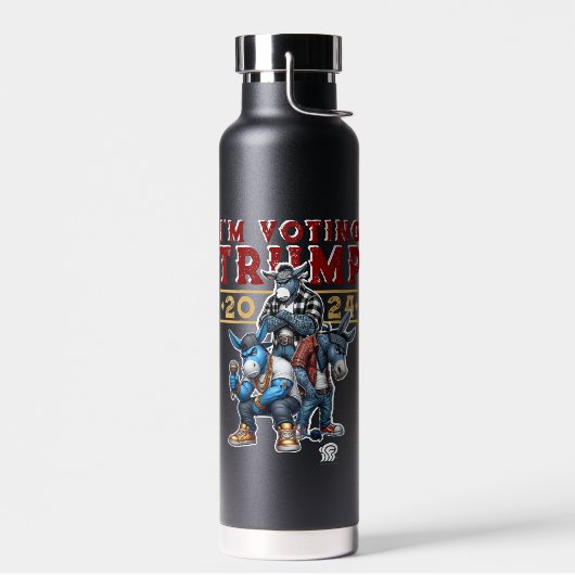 私はトランプ2024に投票している ウォーターボトル (左面)