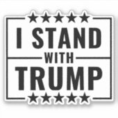 私はトランプ2024のサインで立つ シール (正面)