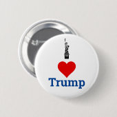 私はトランプ・ニューヨーク自由の女神が大好き 缶バッジ (正面&裏面)