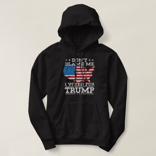 私はトランプtシャツに投票した私を非難しない2 パーカ (デザイン正面)