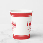 私はトリプルレッドタイポグラフィバレンティンのギフトが大好き 紙コップ (左)
