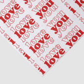 私はトリプルレッドタイポグラフィバレンティンのギフトが大好き 薄葉紙 (詳細)