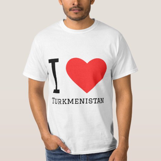 私はトルクメニスタンが大好きだ Tシャツ (正面)