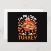 私はトルコおもしろいのギタ遊ー感謝祭だ シーズンポストカード (正面/裏面)