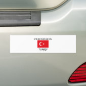 私はトルコにむしろいます バンパーステッカー (車上)