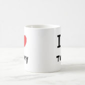 私はトルコのマグを愛します コーヒーマグカップ (中央)