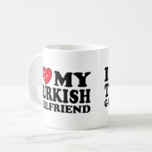 私はトルコ人のガールフレンドが大好き コーヒーマグカップ (正面左)