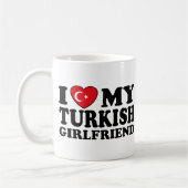 私はトルコ人のガールフレンドが大好き コーヒーマグカップ (左)