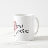 私はトルコ語- Seniのseviyorumの愛します コーヒーマグカップ (正面右)