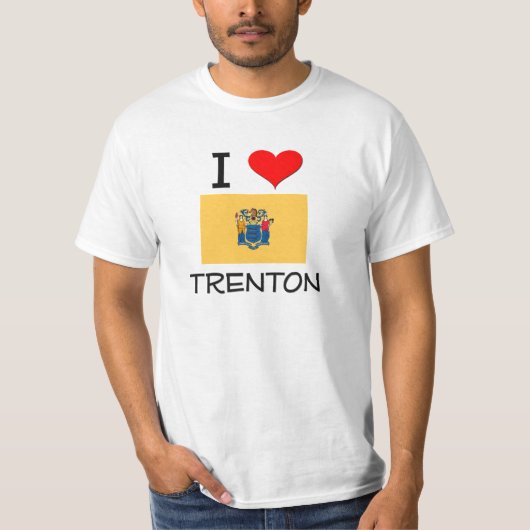 私はトレントンニュージャージーを愛します Tシャツ (正面)